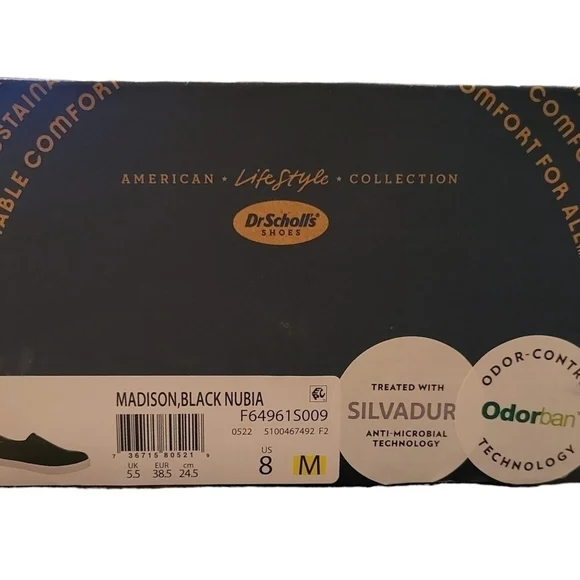 Dr. Scholl's Madison Slip-on Sneakers in Black Smooth •Size 8•NWT - Picture 7 of 12